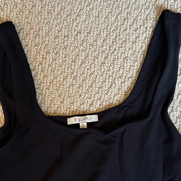 Z Supply Black Midi Wrap Dress - Picture 2 of 2